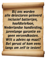 Monstercars biedt alle metaaldetectoren aan inclusief batterijen, hoofdtelefoon en jarenlange garantie!